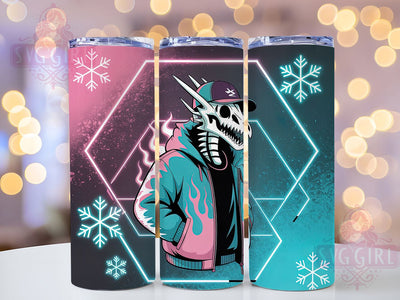 Urban Graffiti Dragon Skull Tumbler, Urban Graffiti Wrap, 20Oz Skinny Tumbler, Street Art Sublimation Design, Edgy Fantasy Tumbler, Graffiti Dragon Wrap, Mythical Skull Tumbler Sublimation SvggirlplusArt 