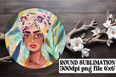 Urban Lady Ornament - Sublimation Keychain Sublimation afrosvg 