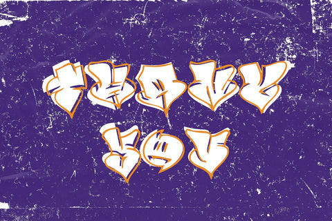 Urban Love - Solid and Outline Graffiti Font Font Mozzatype 