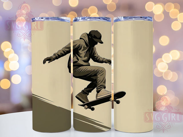Urban Skater Street Life Tumbler, Skateboard Lover Gift, Street Sport Design, Skate Life Present, Board Rider Tumbler, Skating Sport Gift, Urban Sport Cup Sublimation SvggirlplusArt 