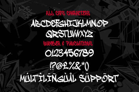 Urban Stars - Swash Handlettering mono Graffiti font Font Mozzatype 