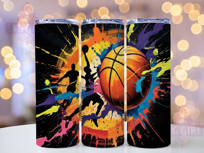 Urban Street Art Basketball Graffiti Tumbler, Sport Tumbler Wrap PNG, 20oz Sublimation Design, Urban Basketball Tumbler, Street Art Sports Wrap, Graffiti Athletic Tumbler, Bold Hoops Tumbler PNG Sublimation SvggirlplusArt 