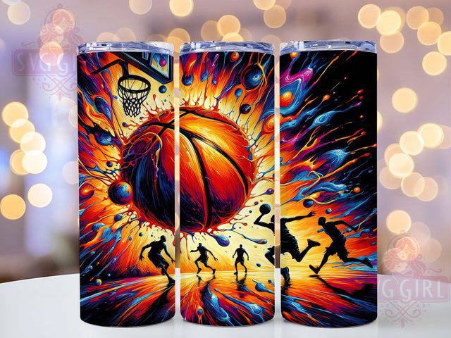 Urban Street Art Basketball Graffiti Tumbler, Sport Tumbler Wrap PNG, 20oz Sublimation Design, Urban Basketball Tumbler, Street Art Sports Wrap, Graffiti Athletic Tumbler, Bold Hoops Tumbler PNG Sublimation SvggirlplusArt 