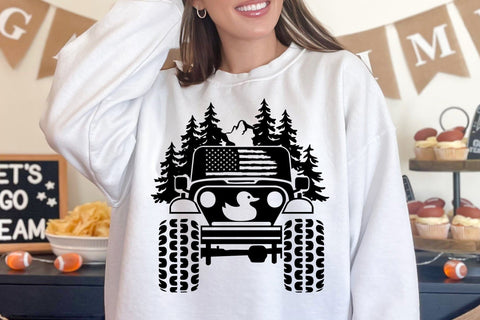 US flag Offroad svg, American duck offroad ,Offroad forest svg SVG DesignDestine 