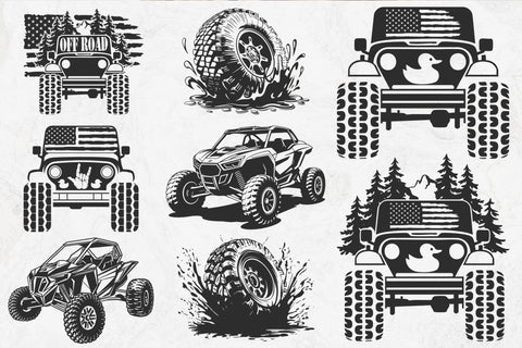US flag Offroad svg, American duck offroad ,Offroad forest svg SVG DesignDestine 
