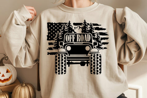 US flag Offroad svg, American duck offroad ,Offroad forest svg SVG DesignDestine 