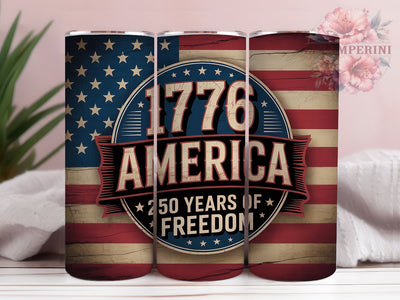 USA 1776 Freedom 20oz Tumbler, America, 250 Years of Freedom, Patriotic Design, Tumbler Wrap, Sublimation Design, 20oz Tumbler Sublimation Li Zamperini 