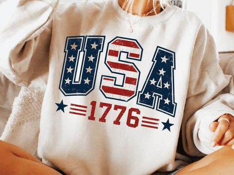 USA 1776 Png, Distressed Fourth Of July Png SVG DesignDestine 