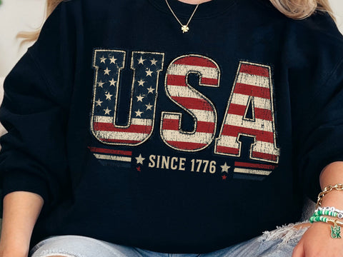 USA 1776 Png, Distressed Fourth Of July Png SVG DesignDestine 