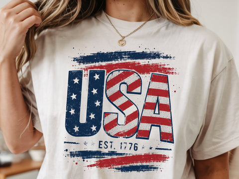 USA 1776 Png, Distressed Fourth Of July Png SVG DesignDestine 