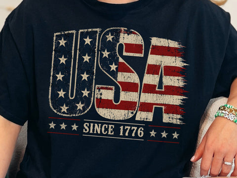 USA 1776 Png, Distressed Fourth Of July Png SVG DesignDestine 