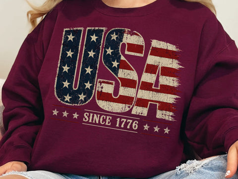 USA 1776 Png, Distressed Fourth Of July Png SVG DesignDestine 