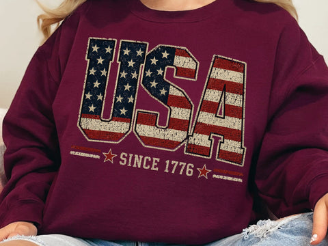 USA 1776 Png, Distressed Fourth Of July Png SVG DesignDestine 