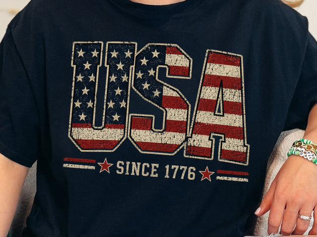 USA 1776 Png, Distressed Fourth Of July Png SVG DesignDestine 