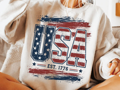 USA 1776 Png, Distressed Fourth Of July Png SVG DesignDestine 