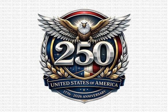 USA 250 Anniversary PNG America 250 Celebration Eagle Design SVG BillahCrafts 