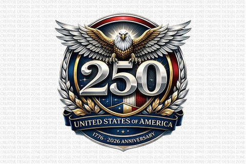 USA 250 Anniversary PNG America 250 Celebration Eagle Design SVG BillahCrafts 