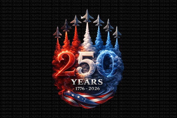 USA 250 Anniversary PNG America 250 Years Patriotic Sublimation Design SVG BillahCrafts 
