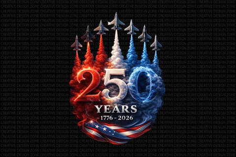 USA 250 Anniversary PNG America 250 Years Patriotic Sublimation Design SVG BillahCrafts 