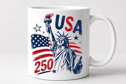 USA 250 Patriotic PNG Statue of Liberty Sublimation Digital Download SVG BillahCrafts 