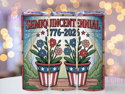 USA 250 Stained Glass 20oz Tumbler, USA Flag Wrap, Sublimation Gift, Patriotic Mug, 20oz Tumbler Design, Stained Glass Graphic, Semiquincentennial 250th Anniversary Sublimation SvggirlplusArt 