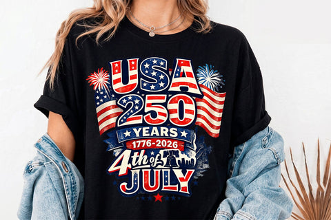 USA 250 Years 1776 2026 4th of July PNG Sublimation Sublimatiz Designs 