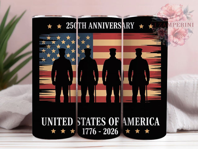 USA 250th Anniversary 20oz Tumbler, United States of America, 1776-2026, Patriotic Design, Tumbler Wrap, Sublimation Design, 20oz Tumbler Sublimation Li Zamperini 