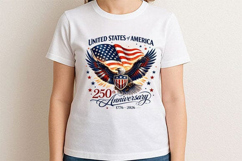 USA 250th Anniversary PNG | Patriotic Eagle Sublimation Design 1776-2026 SVG BillahCrafts 