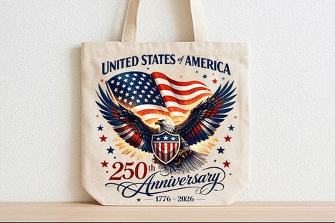 USA 250th Anniversary PNG | Patriotic Eagle Sublimation Design 1776-2026 SVG BillahCrafts 