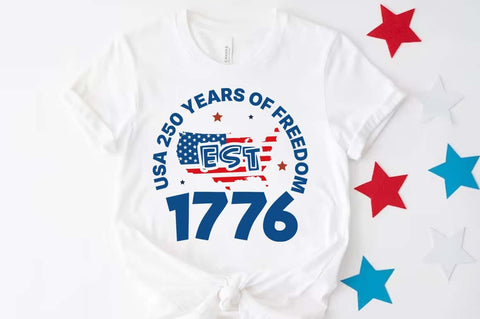 USA 250th Anniversary SVG Design, Patriotic Clipart, 1776-2026 America svg, 4th of July SVG FiveStarCrafting 