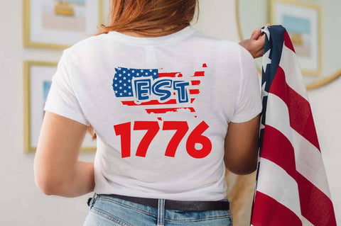 USA 250th Anniversary SVG Design, Patriotic Clipart, 1776 Est America svg, 4th of July SVG FiveStarCrafting 