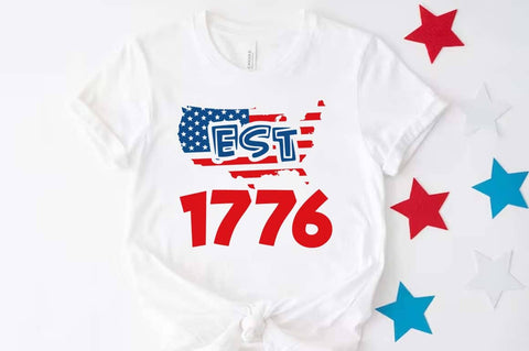 USA 250th Anniversary SVG Design, Patriotic Clipart, 1776 Est America svg, 4th of July SVG FiveStarCrafting 