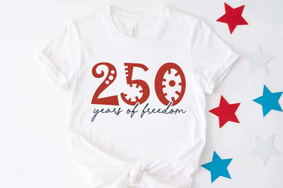 USA 250th Anniversary SVG Design, Patriotic Clipart, 250 years of freedom svg, 4th of July SVG FiveStarCrafting 