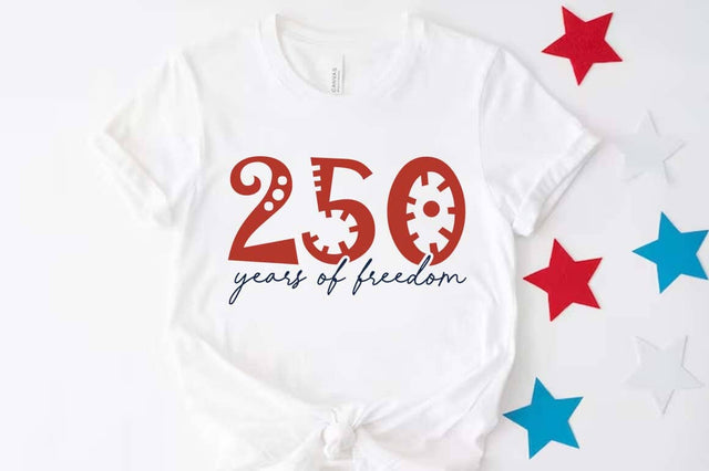 USA 250th Anniversary SVG Design, Patriotic Clipart, 250 years of freedom svg, 4th of July SVG FiveStarCrafting 