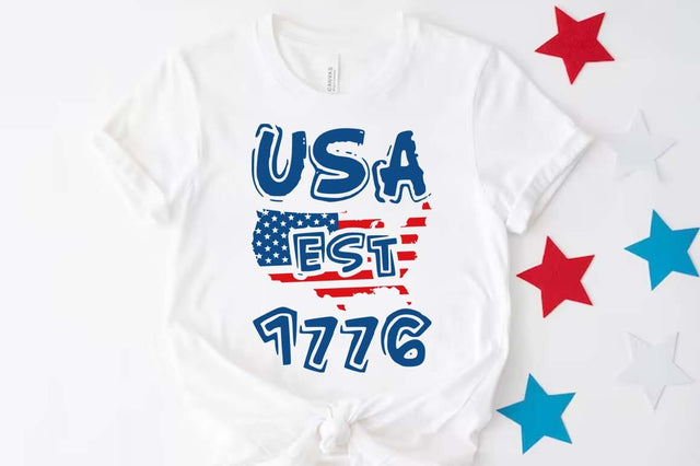 USA 250th Anniversary SVG Design, Patriotic Clipart, USA Est 1776 svg, 4th of July SVG FiveStarCrafting 