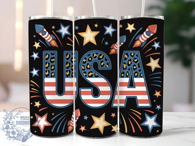 USA 4th of July 20oz Tumbler, Patriotic America Art, Sublimation Tumbler Wrap, 20oz Tumbler, Independence Day Theme, American Flag Gift, Red White Blue Aesthetic Sublimation ToriDesigns 