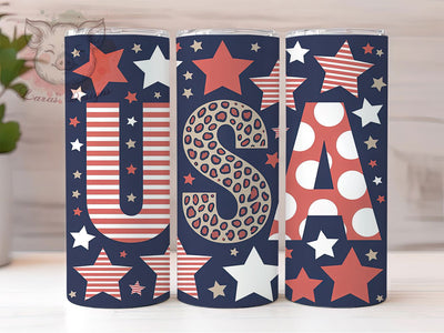 USA Abstract Flag 20oz Tumbler, American Flag Wrap, Patriotic USA Design, Independence Day Sublimation, Abstract Flag Style, 20oz Tumbler Wrap, PNG Tumbler Design Sublimation Lara' s Designs 