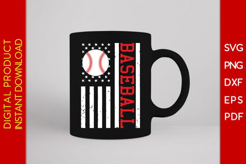USA American Flag Baseball SVG PNG PDF Cut File SVG Creativedesigntee 