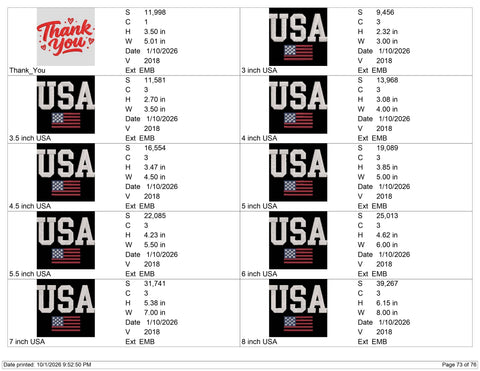 USA American Flag Embroidery Design – Patriotic USA Lettering Stars and Stripes Machine Embroidery File Embroidery/Applique DESIGNS PatternFeed8 