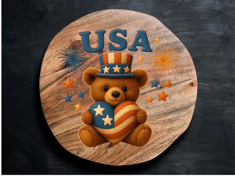 USA Bear PNG | Patriotic Bear SVG Paige Cole Studio 