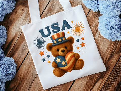 USA Bear PNG | Patriotic Bear SVG Paige Cole Studio 