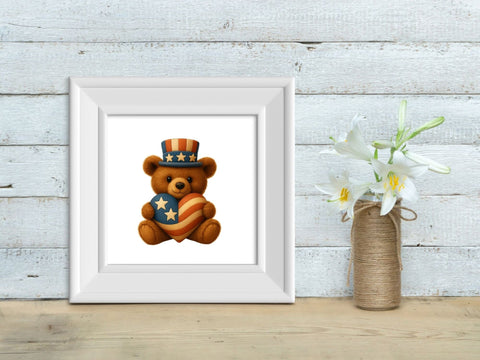 USA Bear PNG | Patriotic Bear SVG Paige Cole Studio 
