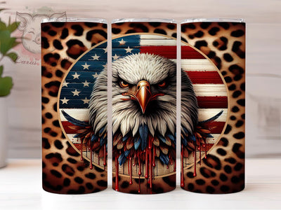 USA Eagle Patriotic 20oz Tumbler, USA Flag Wrap, Sublimation Gift, Patriotic Mug, 20oz Tumbler Design, Eagle Graphic, American Pride Theme Sublimation Lara' s Designs 
