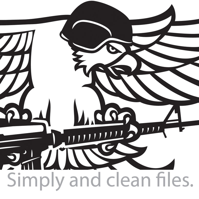 USA Eagle with Helmet and Rifle. Cut files for Cricut. Clip Art ...