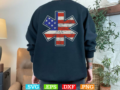 Usa EMT VECTOR Files, EMS Paramedic Svg, EMT Svg, Medical Color Outlined Symbol Svg SVG Creativeart88 