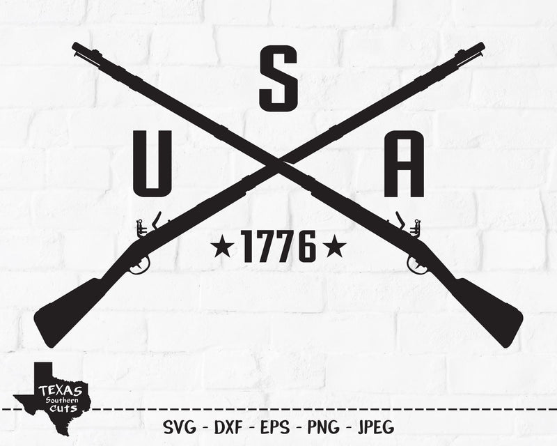 USA Est 1776 | Patriotic SVG SVG Texas Southern Cuts 
