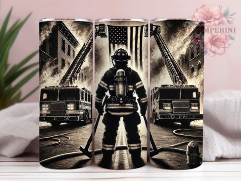 USA Firefighter 20oz Tumbler, USA Firefighter Design, 20oz Tumbler Wrap, First Responder Gift, Fire Department Decor, Patriotic Drinkware, Custom Tumbler Sublimation Li Zamperini 