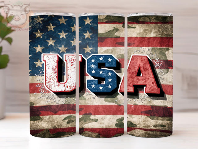 USA Flag 20oz Tumbler Png, Straight & Tapered Tumbler Png, American Flag Tumbler Png, Digital Download PNG Sublimation Lara' s Designs 