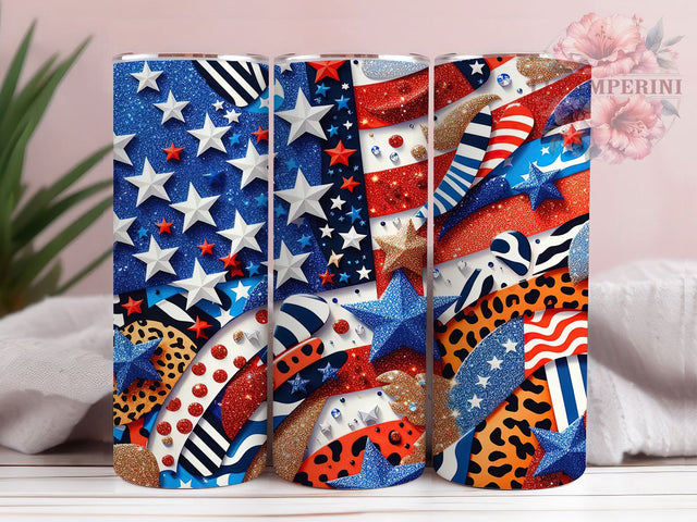 USA Flag 4th of July Western Tumbler, 4th of July Tumbler Wrap, Western Tumbler Design, Glitter Independence Day Tumbler, 20oz Skinny Tumbler Sublimation, Patriotic Tumbler Wrap Sublimation Li Zamperini 