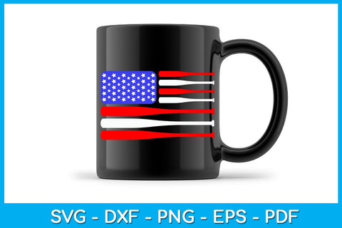 USA Flag baseball Bat 4th Of July SVG PNG PDF Cut File SVG Creativedesigntee 